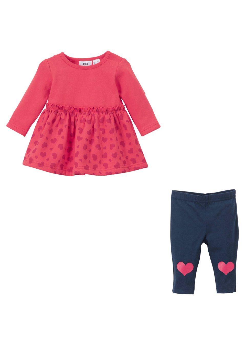 Robe sweat-shirt et legging bébé (Ens. 2 pces.) coton