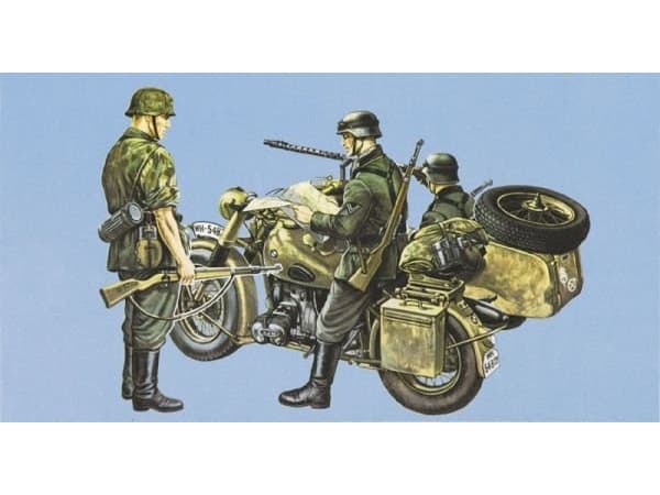 Italeri BMW R75, Motorsykkelmodell, Monteringssett, 1:35, BMW R75, Alle kjønn, Plast
