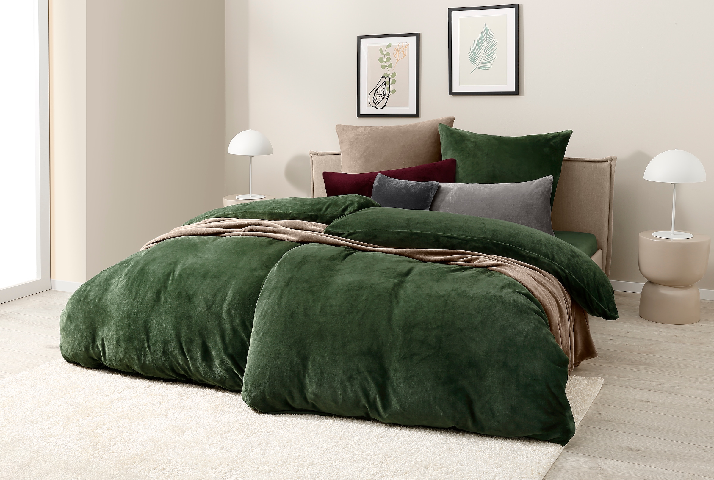 my home Bettwäsche »Desner3« 2 Stk. tlg. Bettwäsche mit Reissverschluss, Cashmere-Touch, kuschelig & weich