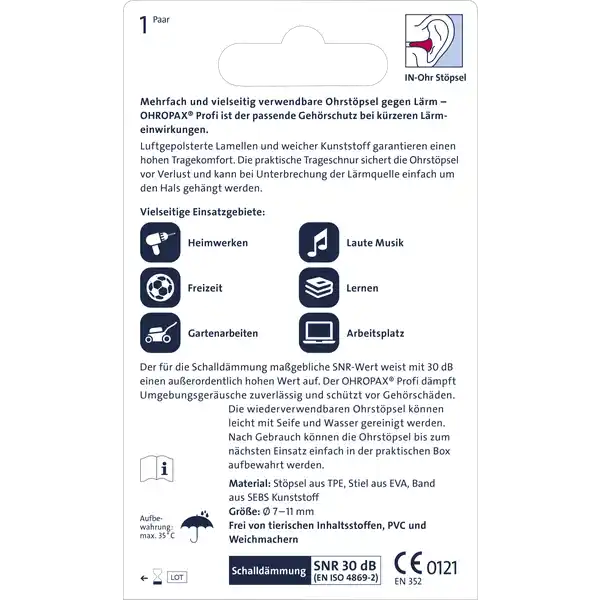 Ohrstöpsel Profi