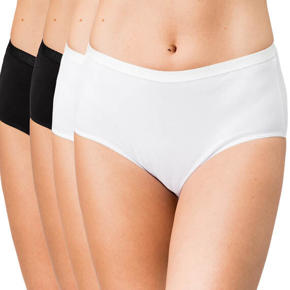 PLAYTEX<br>Conjunto de 4 calcinhas midi em algodão orgânico