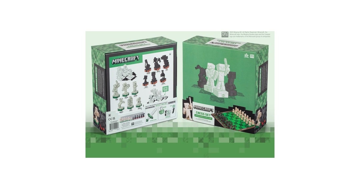 Noble CollectionMinecraft Chess Set: Overworld Heroes vs. Hostile Mobs Bordspel  (2 spelers, 60 minuten, Vanaf 8 jaar)