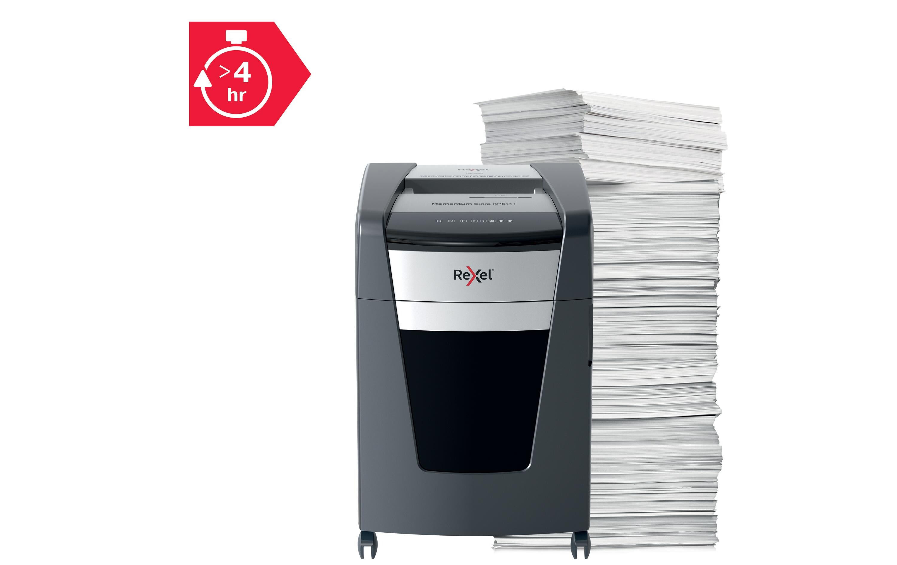 Aktenvernichter Momentum Extra XP512+ P-5, 12 Seiten<br>Manueller Aktenvernichter für die sichere und schnelle Vernichtung vertraulicher Unterlagen