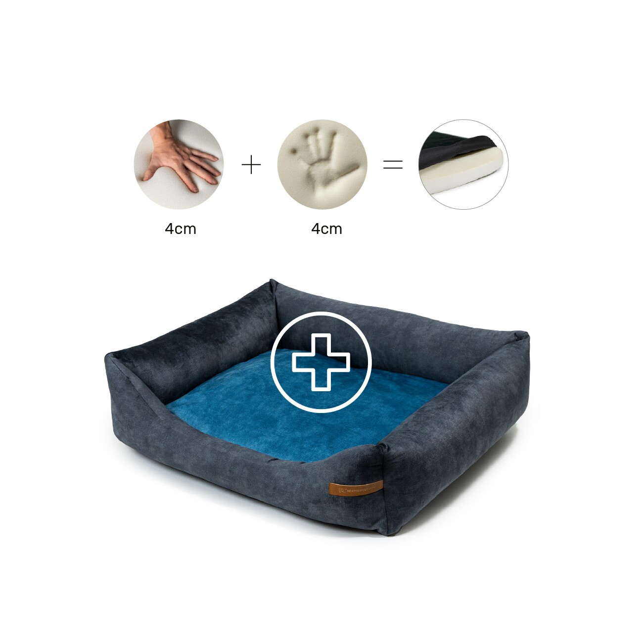 Rexproduct Otto Orthopädisches Hundebett Graphit S-XL blau S