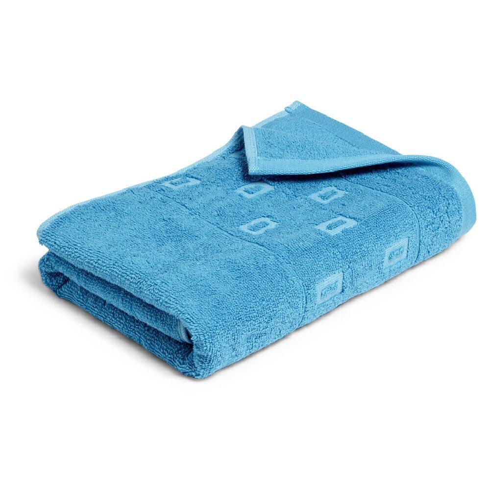 Serviette de toilette 50x100cm coton et polyester bleu