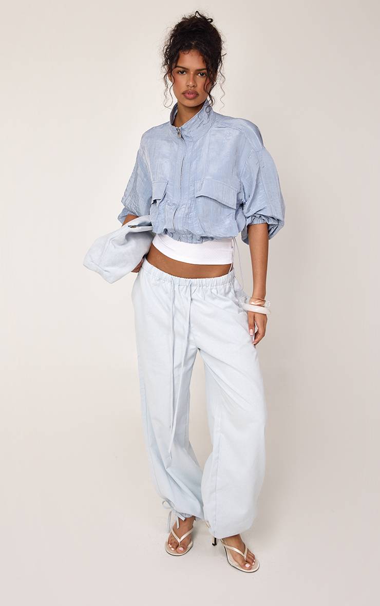 Bleu Clair Jean Ballon En Denim Léger