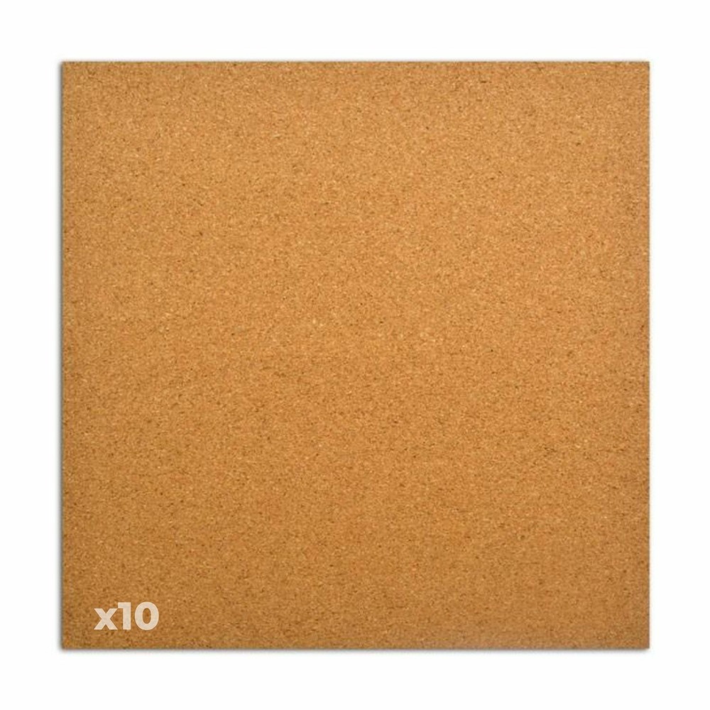 10 feuilles en liège 30 x 30 cm