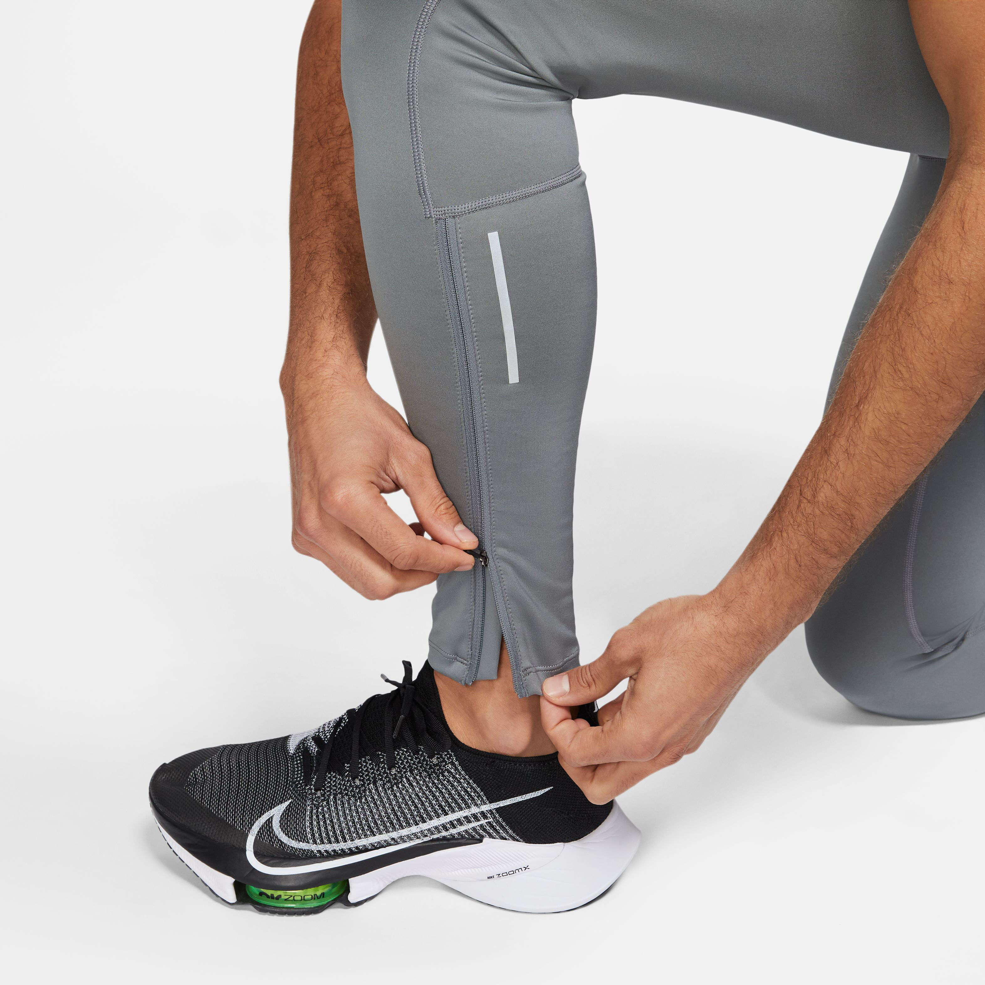 Nike Dri-Fit Challenger Collant De Course Hommes - Gris , Argent