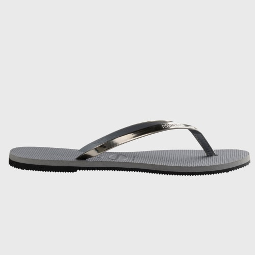 Tongs Femme You Metallic Gris Argenté