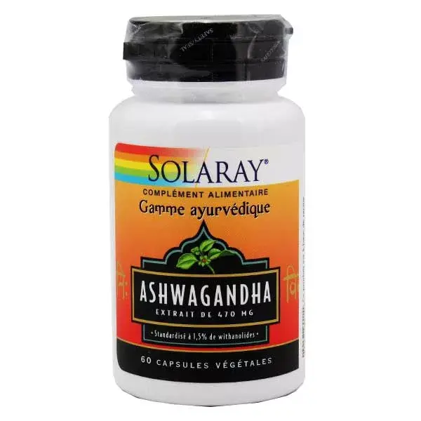Solaray Ashwagandha 470mg 60 Cápsulas Vegetais