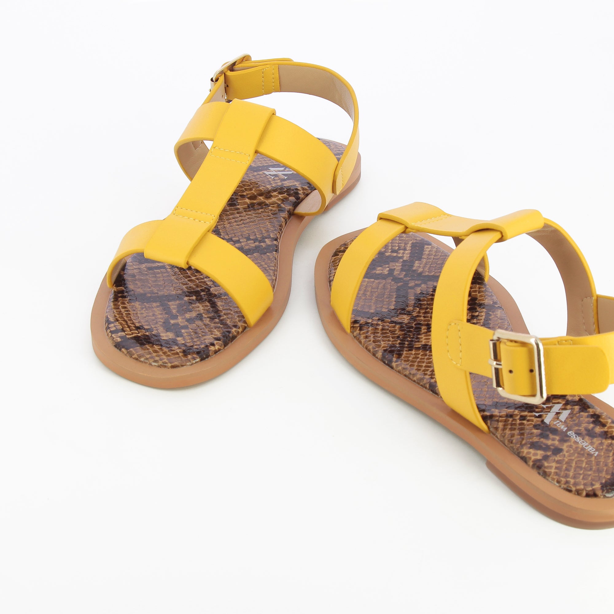 Sandales plates-Sandales plates Astrid jaunes