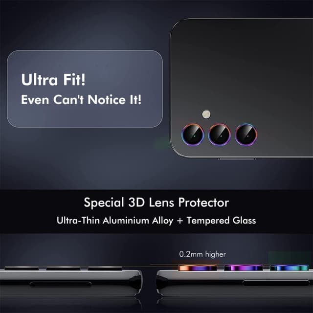 Til Samsung Galaxy S25+ Kameralinsebeskytter ENKAY Metalring Linsefilm