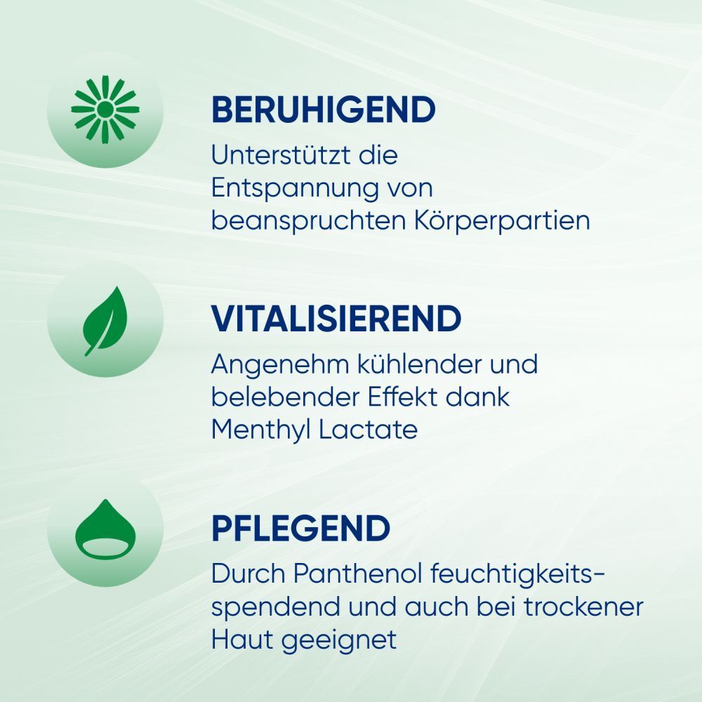 Mobilat® CBD Aktiv-Gel: Vitalisierendes und pflegendes Gel zur Entspannung beanspruchter Körperpartien. Mit hochkonzentriertem CBD (>99% Reinheit), Arnika-Extrakt und Rosskastanien-Extrakt. Kosmetikum