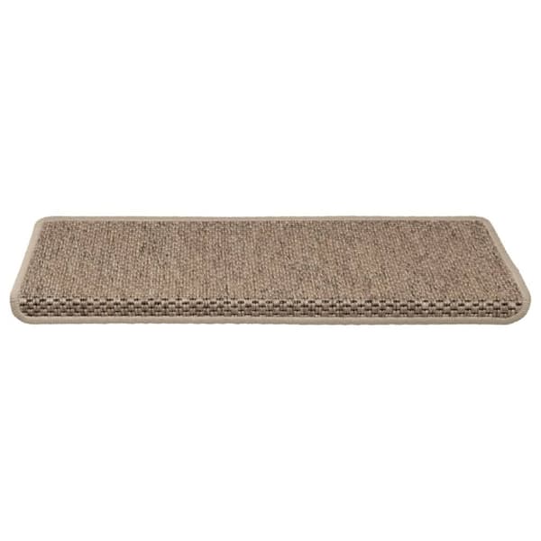 vidaXL Selvklebende trappematter sisal-utseende 15 stk 65x21x4 cm sand