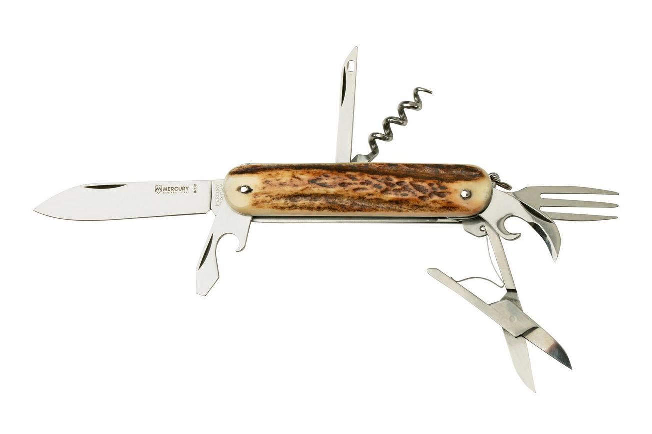 Mercury Multi-Tool Knife 913-8DC Stag, 8 functies, zakmes