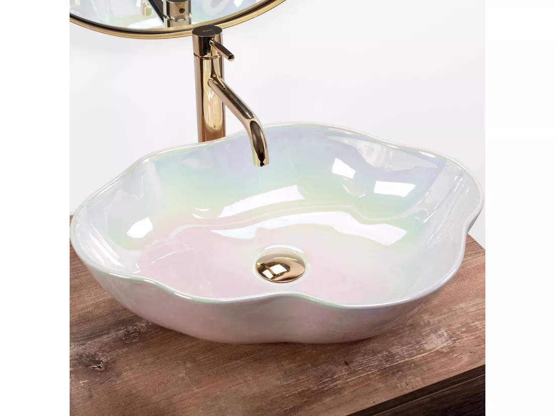 Vasque À Poser Rea Pearl Akoya Light Pink