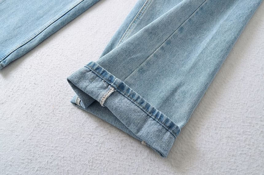 Avauntgardo - High Rise Washed Wide Leg Jeans