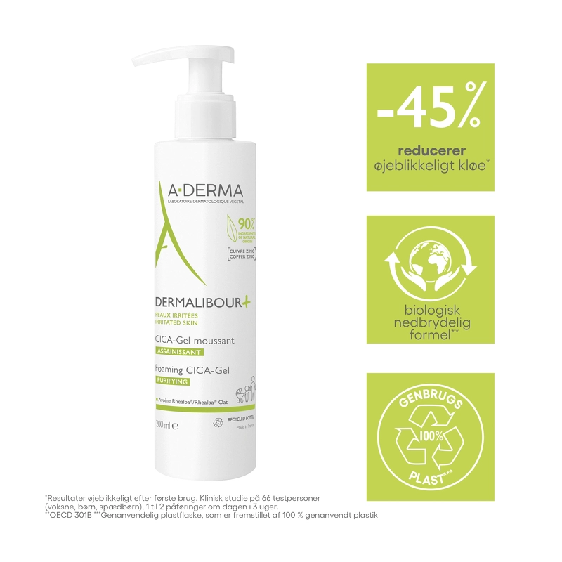A-DERMA Dermalibour+ Foaming Cica-Gel 200 ml