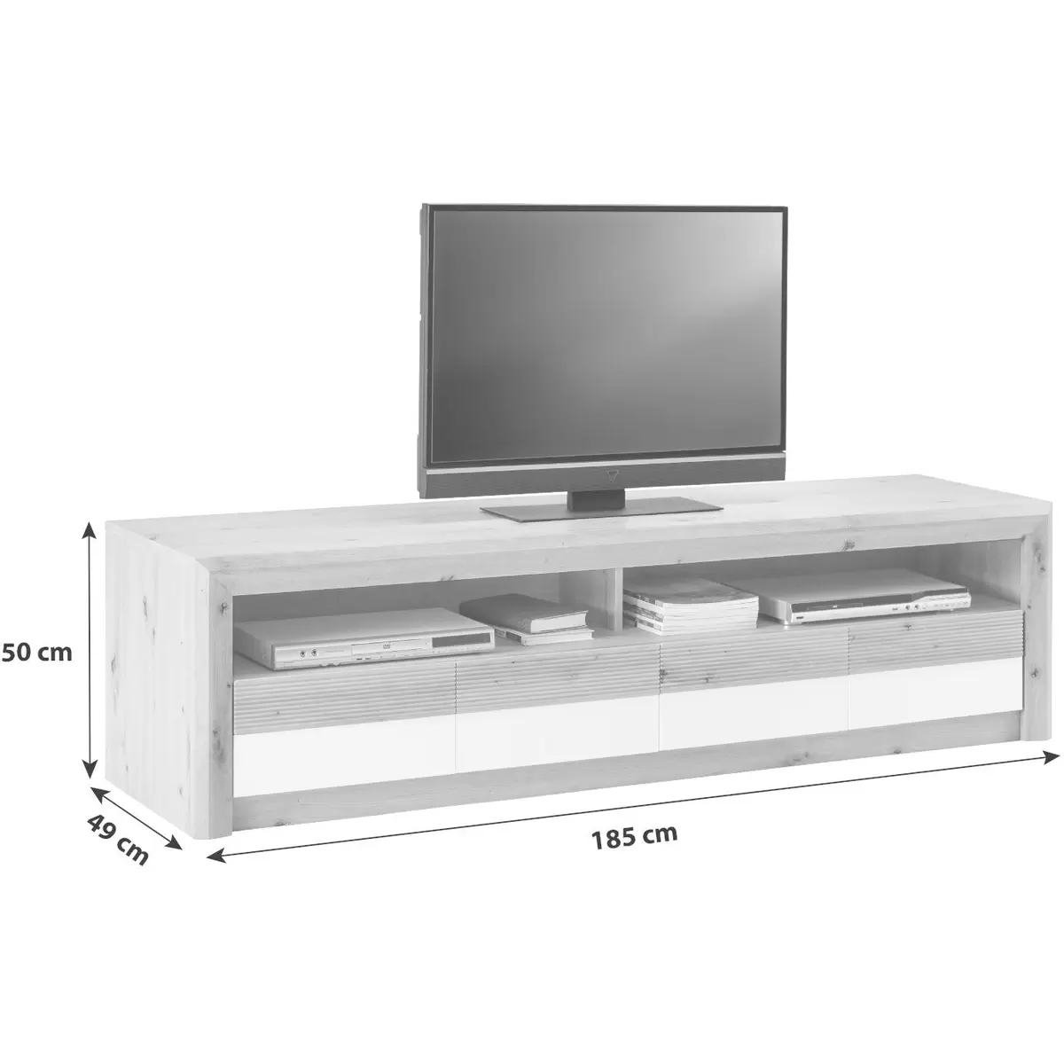 TV Möbel Kashmir weiss,Artisan Eiche