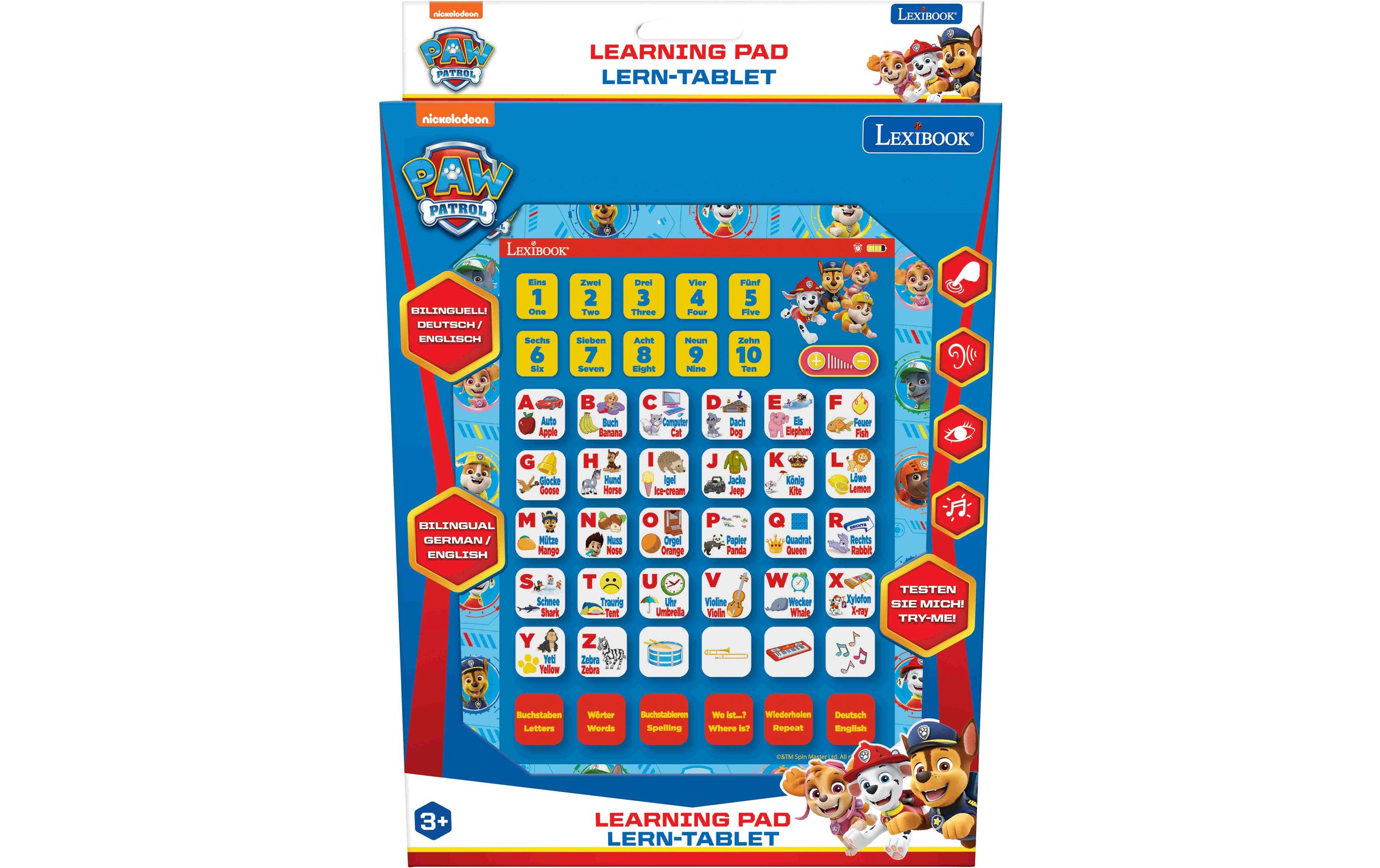 Paw Patrol DE/ENBilinguales Lerntablet mit Alphabet und tollen Funktionen