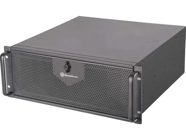 SilverStone RM42-502 - Rack-monterbar - 4U - SSI EEB - ingen strømforsyning (ATX / PS/2) - sort - USB/Lyd