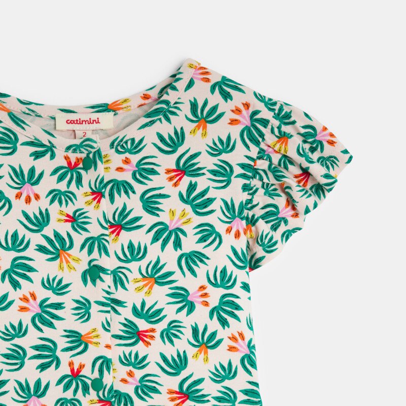 Robe bébé fille imprimés tropicaux rose Catimini Rose