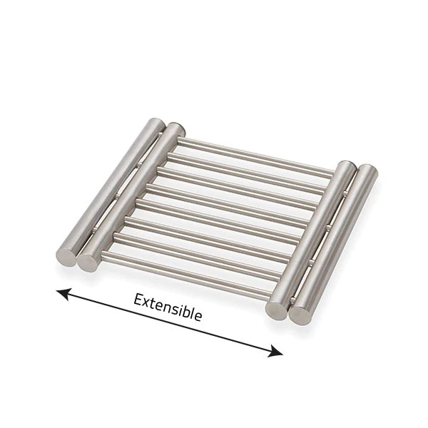 Dessous de plat extensible en inox 22,5 cm à 37 cm