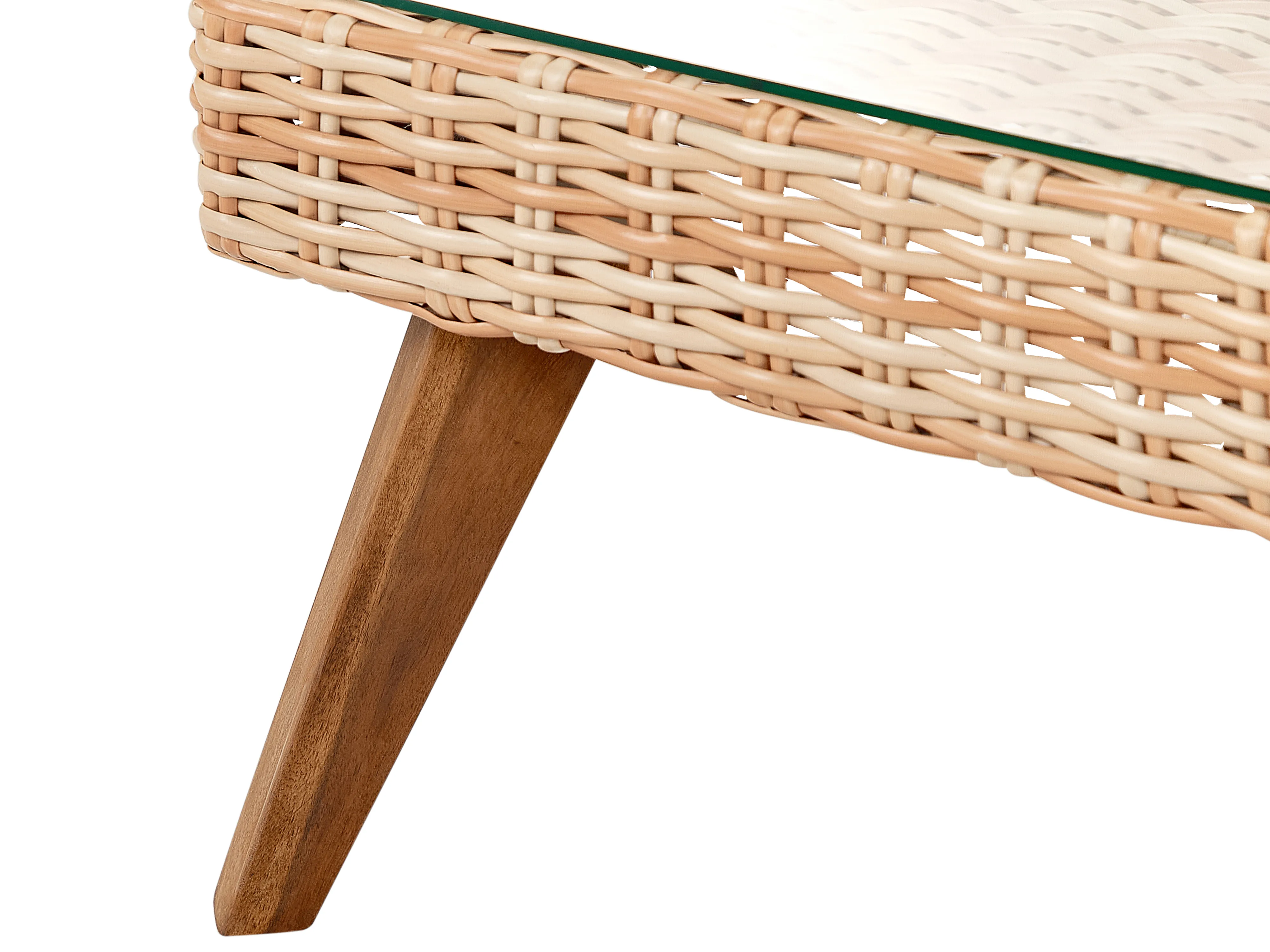 Loungeset met tafel 4-zits VITTORIA PE rotan Gebroken wit