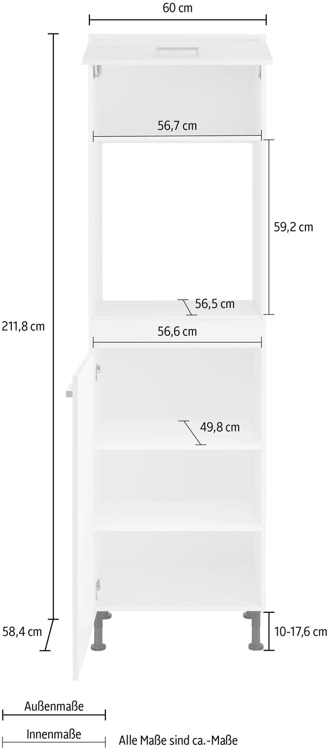 OPTIFIT Backofenumbauschrank »Parma« Breite 60 cm