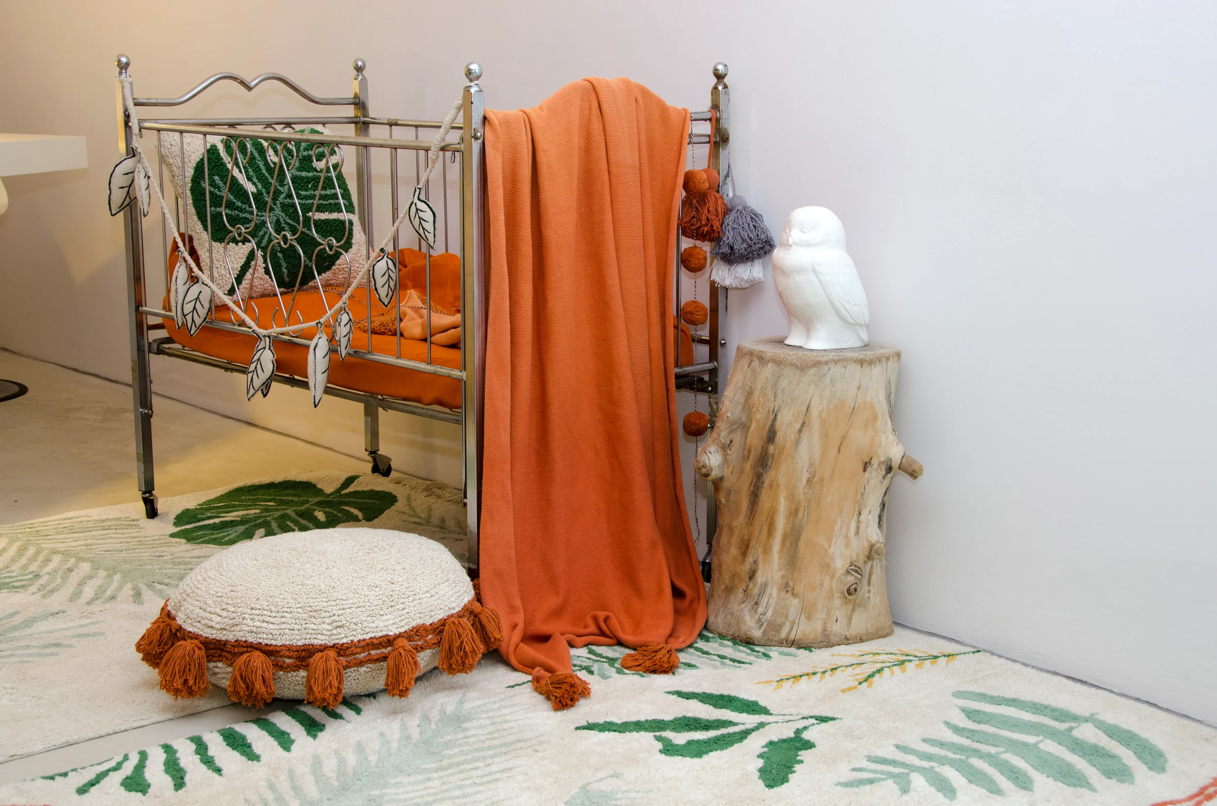 CERCLE - Coussin rond en coton | Orange