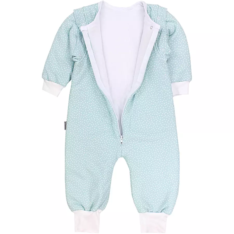 TupTam Baby Schlafsack mit Beinen und Ärmel Winter grünweiß