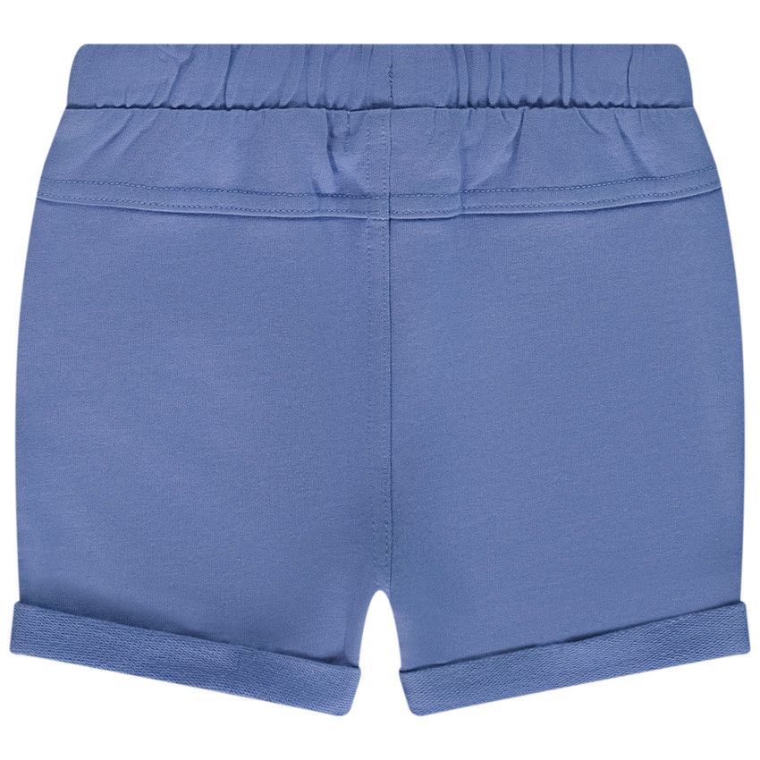 Bermuda en molleton uni pour bébé garçon - Bleu moyen