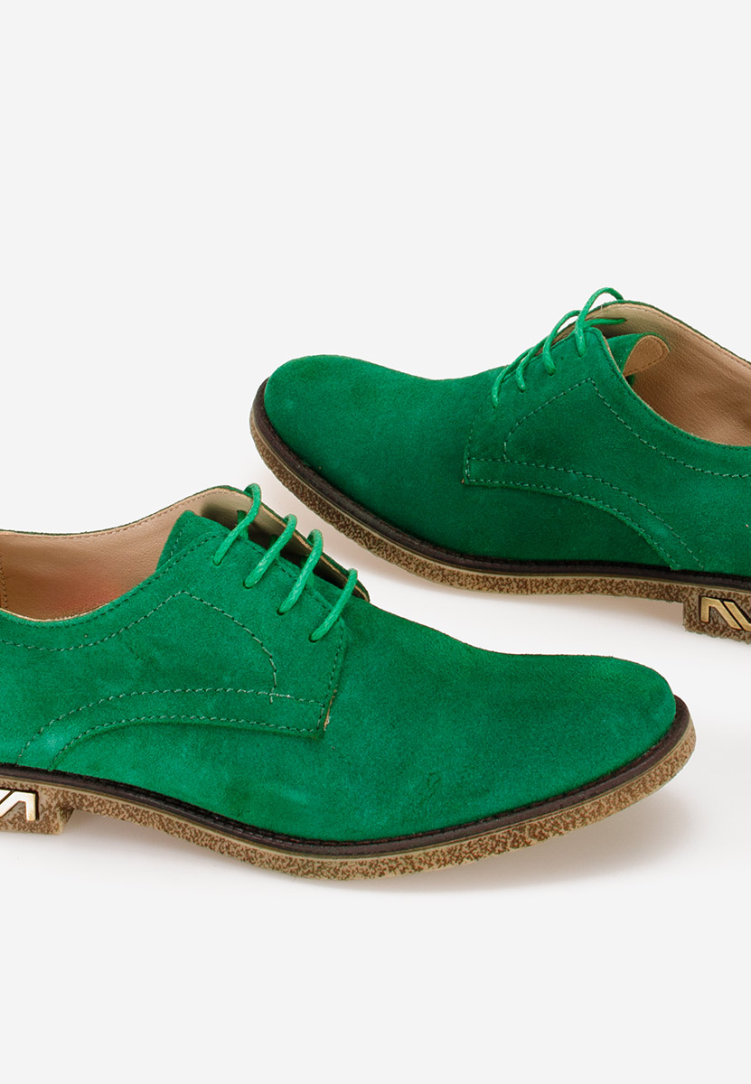 Chaussures derby en cuir vert Doresa