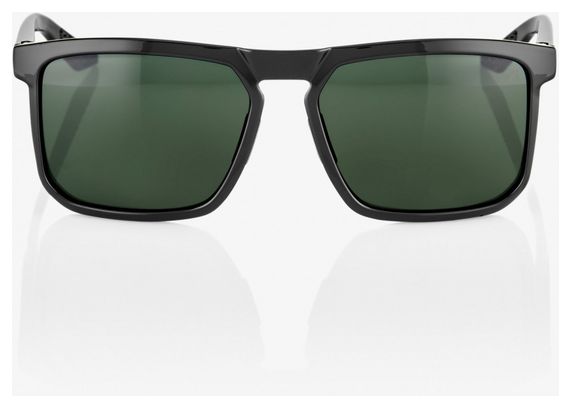 Lunettes 100% Renshaw Gloss Black Grey Green Lens / Noir / Vert