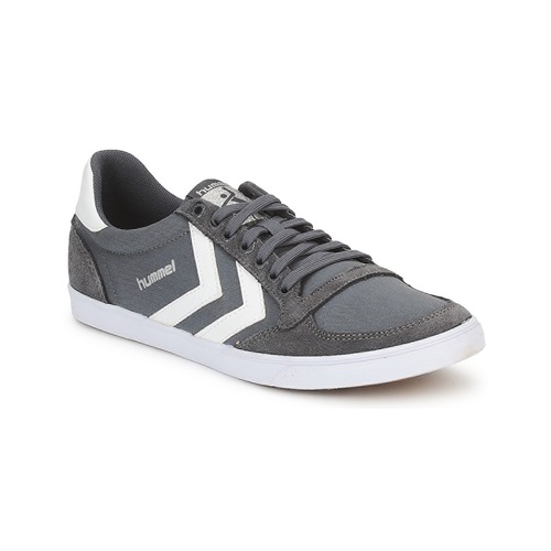 hummel - SLIMMER STADIL LOW - Gris / Blanc