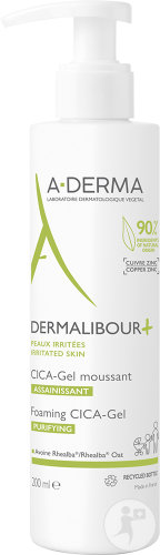 A-Derma Dermalibour+ Cica-Gel Moussant Assainissant Peau Irritée 200ml