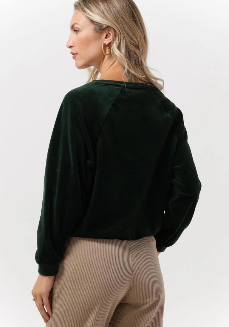 BY-BAR groene by-bar sweater fenne velvet sweater
