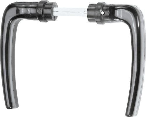 Deurkrukset voor golfdeur, aluminium, zwart, 50x115 mm