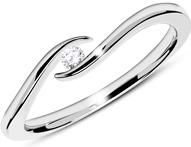 Ring in 14k witgoud met Diamant 0,05 ct.