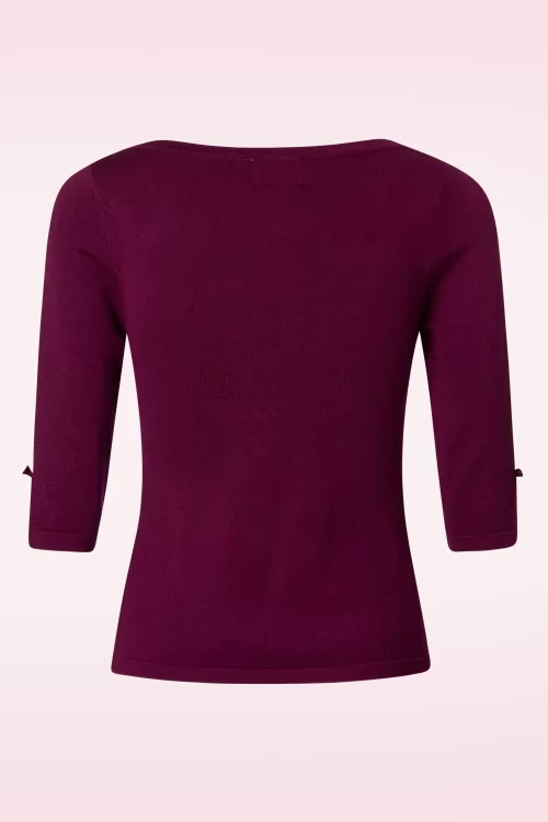 Banned Retro Addicted Trui in Aubergine