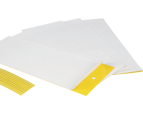Gele vangplaten met ophanging, Windhager, 10 stuks, ca. 24 x 10 cm, tegen witte vlieg, varenrouwmug, bladluis, fruitvlieg en hersenvlinder; insecticidevrij en geurloos.