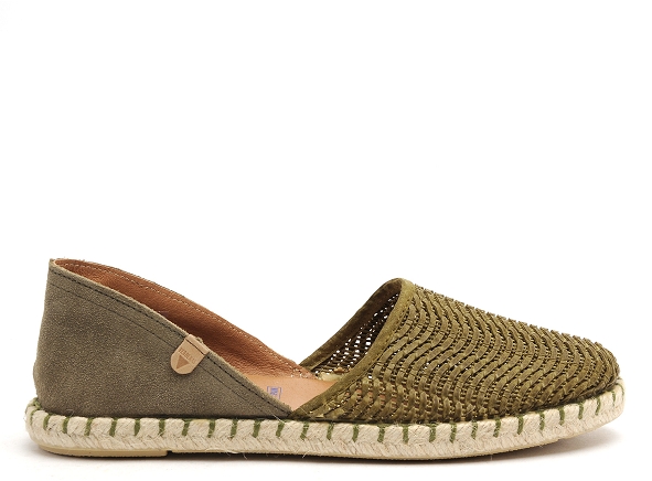 Verbenas ballerines femme carmen tresse kaki