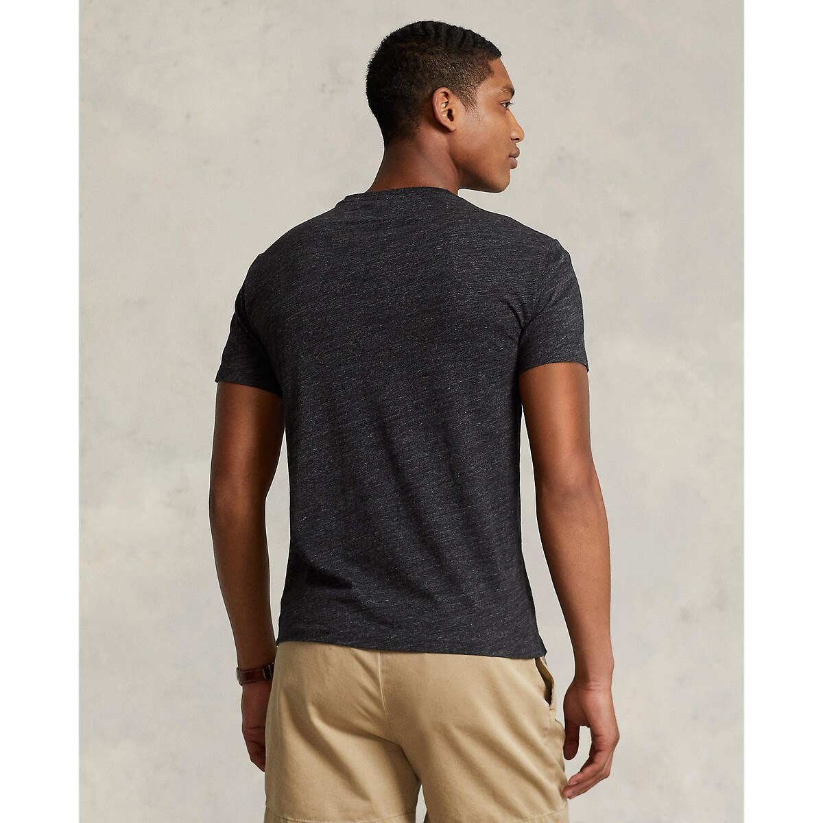 POLO RALPH LAUREN<br>Camiseta de malha slim fit com gola redonda