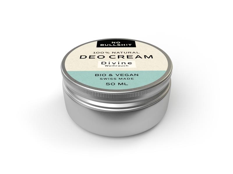NO BULLSH!T Deo Cream Divine 50 ml Natürliche, vegane Deo Cream ohne Aluminiumsalze, ohne künstliche Duft- und Farbstoffe