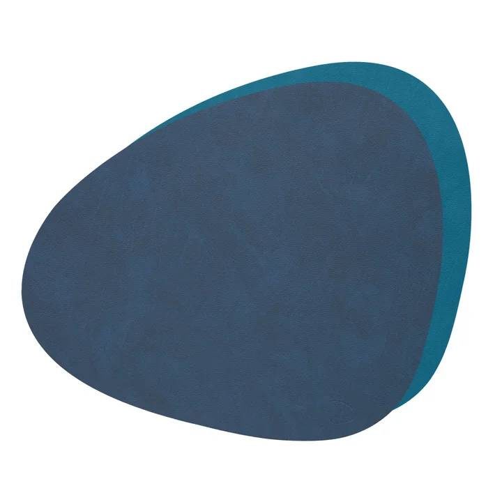 Lind DNA - Tischset Curve L Double, Nupo midnight blue / petrol