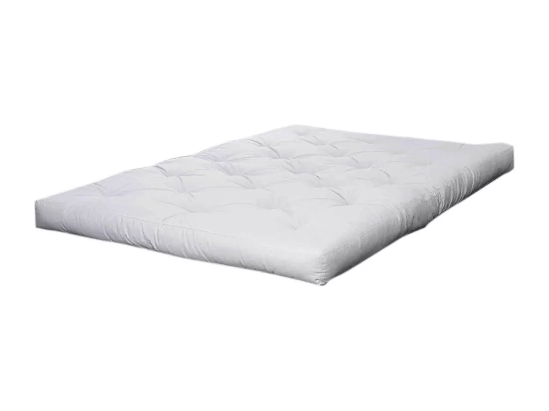 Matelas futon écru 13 cm TRADITIONAL housse Oeko-Tex® 80x200