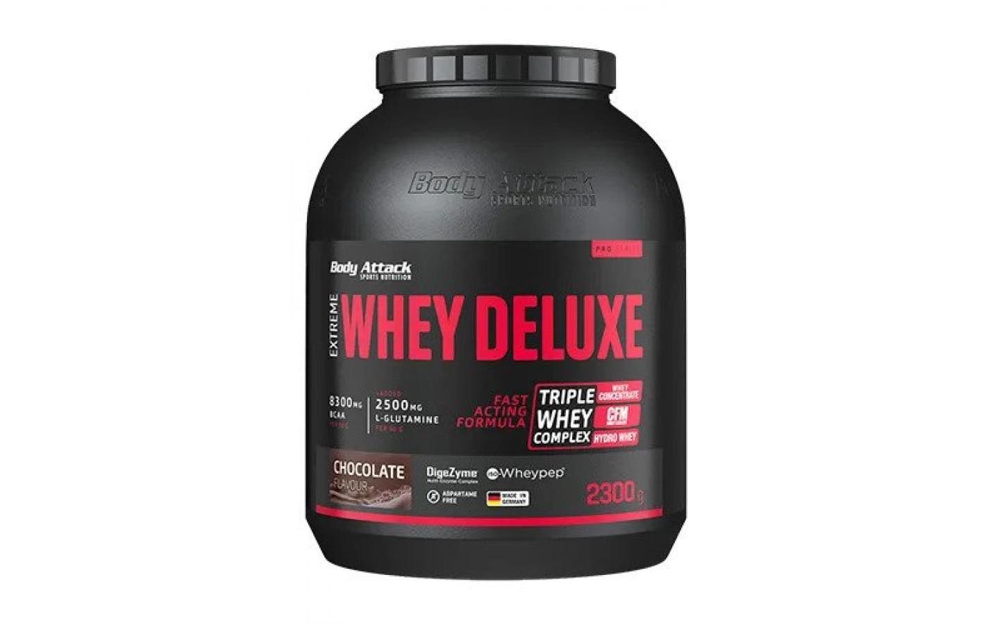 Pulver Extreme Whey Deluxe Schokolade 2300 gMehrkomponentenprotein mit hohem Eiweissgehalt