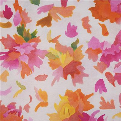 Nappe polycoton motif pivoines