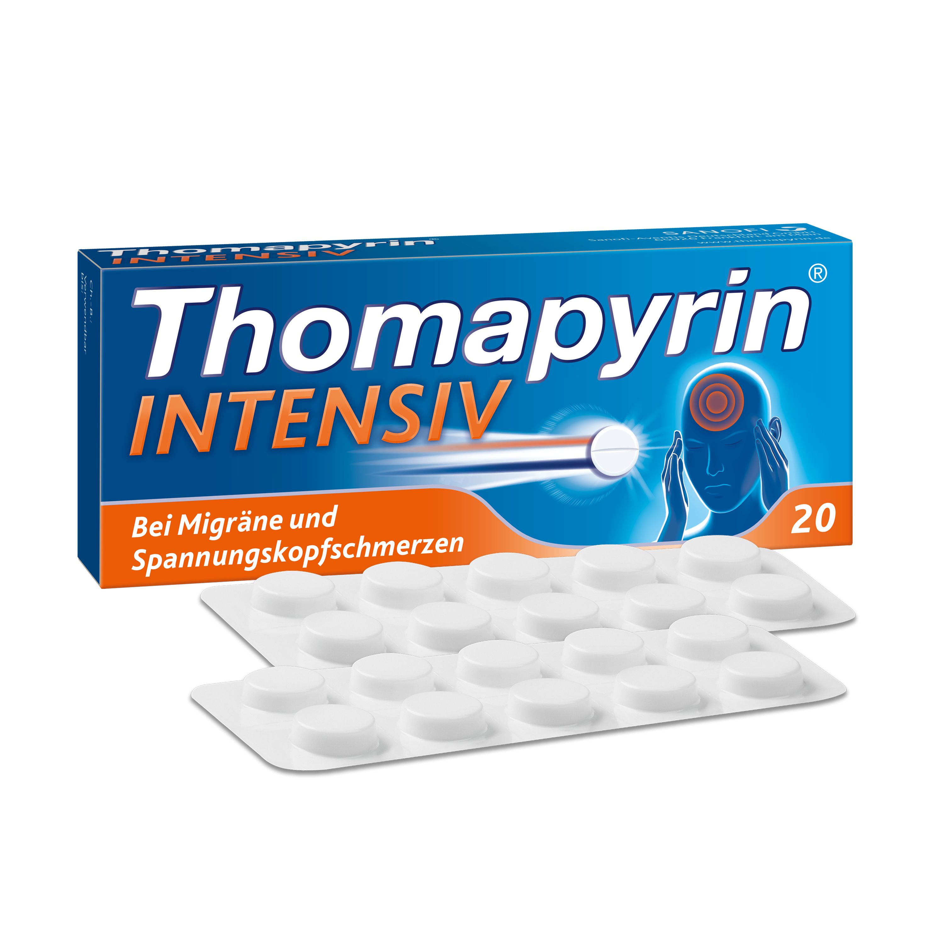 Thomapyrin INTENSIV bei intensiveren Kopfschmerzen & Migräne