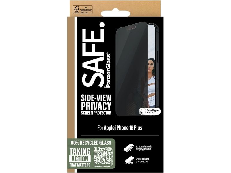 SAFE. Displayschutz Ultra Wide Fit Privacy iPhone 16 Plus Display-Schutzfolie für das Apple iPhone 16 Plus